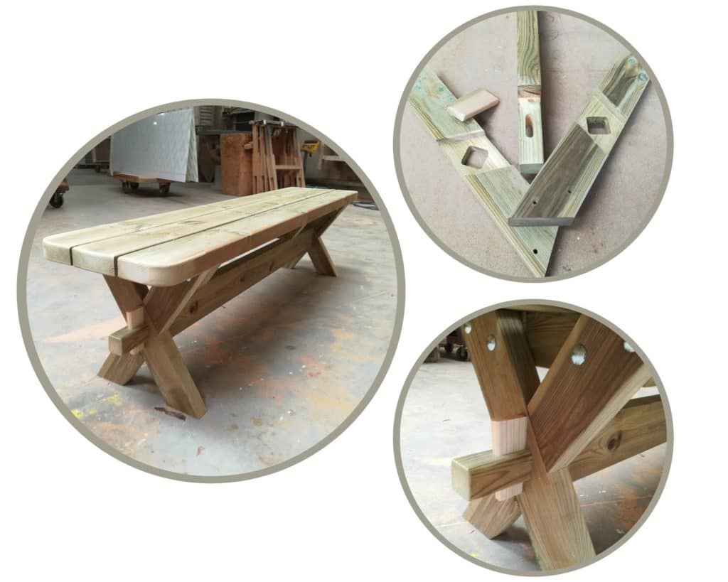 Fabrication en cours de bancs en PIN CL4