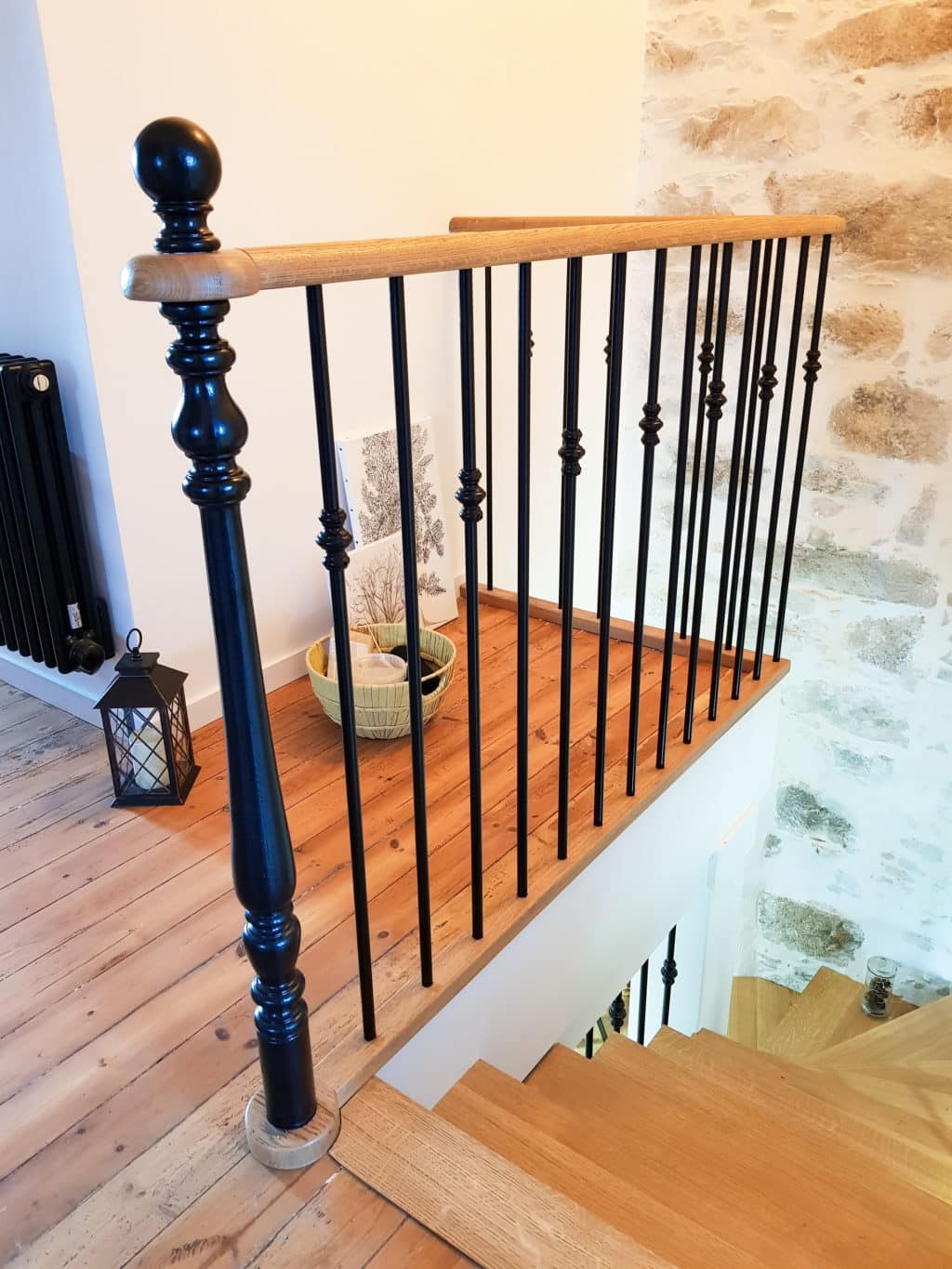 Escalier à l'anglaise en hêtre massif