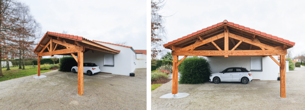 Carport en bois de 48m²